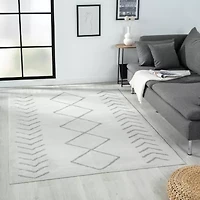 Calixta Dia Diamond Stain Resistant Indoor Rectangular Area Rug