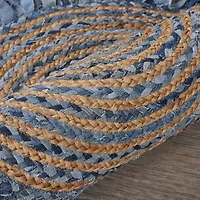 Brynn Avril Bordered Braided Stain Resistant Indoor Round Area Rug