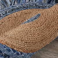 Brynn Cerry Solid Braided Stain Resistant Indoor Round Accent Rug