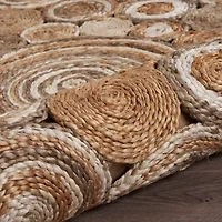 Brynn Astra Dots Braided Stain Resistant Indoor Round Area Rug