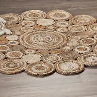 Brynn Astra Dots Braided Stain Resistant Indoor Round Area Rug