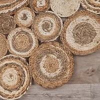 Brynn Astra Dots Braided Stain Resistant Indoor Round Area Rug