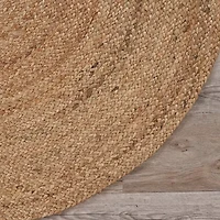 Brynn Cel Solid Braided Stain Resistant Indoor Round Area Rug