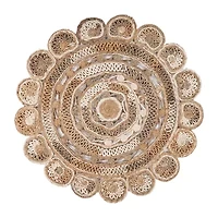 Brynn Eada Geometric Braided Stain Resistant Indoor Round Area Rug