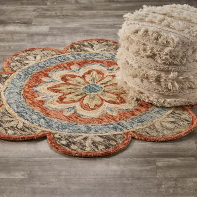 Daisy Frey Floral Hand Tufted Indoor Round Area Rug