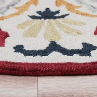 Sindy Den Floral Hand Tufted Indoor Round Area Rug