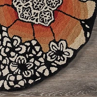 Sindy Frey Floral Hand Tufted Indoor Round Area Rug
