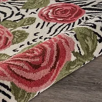 Sindy Astra Floral Hand Tufted Indoor Round Area Rug