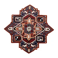 Shena Iris Geometric Hand Tufted Indoor Star Area Rug