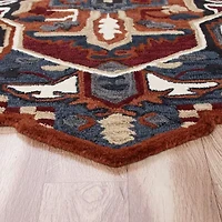 Shena Iris Geometric Hand Tufted Indoor Star Area Rug