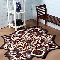 Shena Iris Geometric Hand Tufted Indoor Star Area Rug