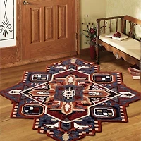Shena Iris Geometric Hand Tufted Indoor Star Area Rug
