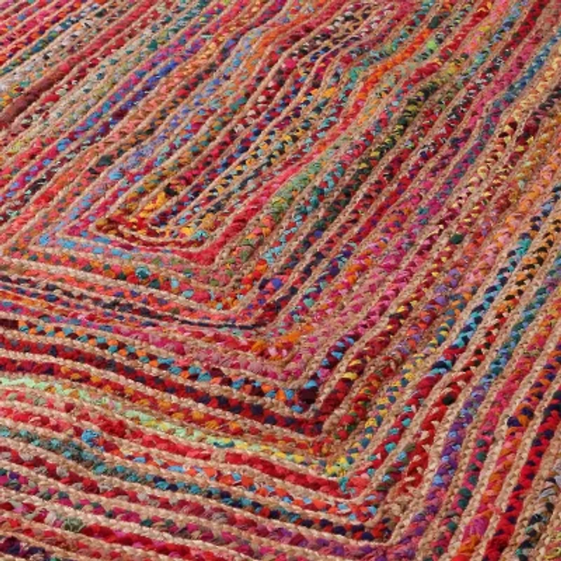 Halen Dia Geometric Braided Stain Resistant Indoor Rectangular Area Rug