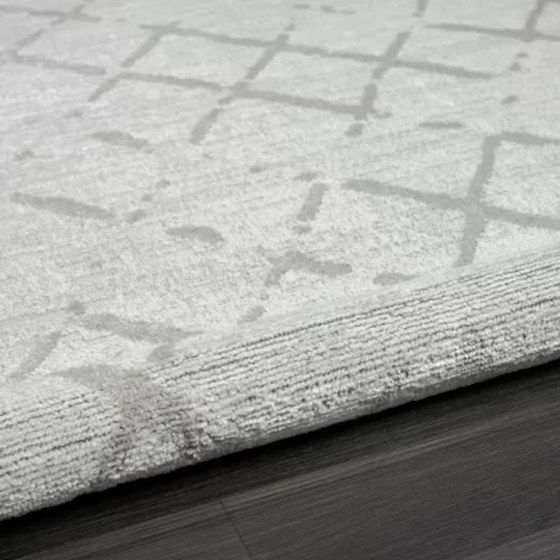 Calixta Inna Geometric Stain Resistant Indoor Rectangular Area Rug