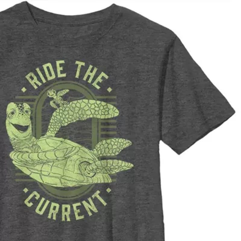 Disney Little & Big Kid Boys Crew Neck Short Sleeve Slim Fit Finding Nemo Graphic T-Shirt