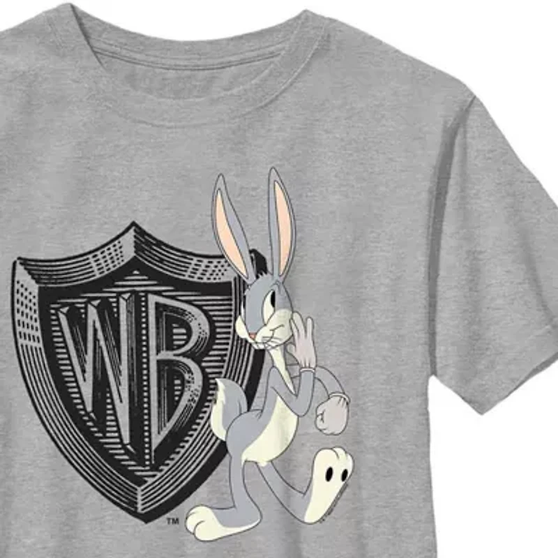 Warner Bros. Little & Big Kid Boys Crew Neck Short Sleeve Regular Fit Looney Tunes Graphic T-Shirt