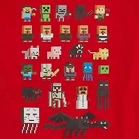 Little & Big Kid Boys Crew Neck Short Sleeve Regular Fit Minecraft Graphic T-Shirt