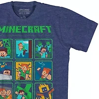 Little & Big Kid Boys Crew Neck Short Sleeve Regular Fit Minecraft Graphic T-Shirt