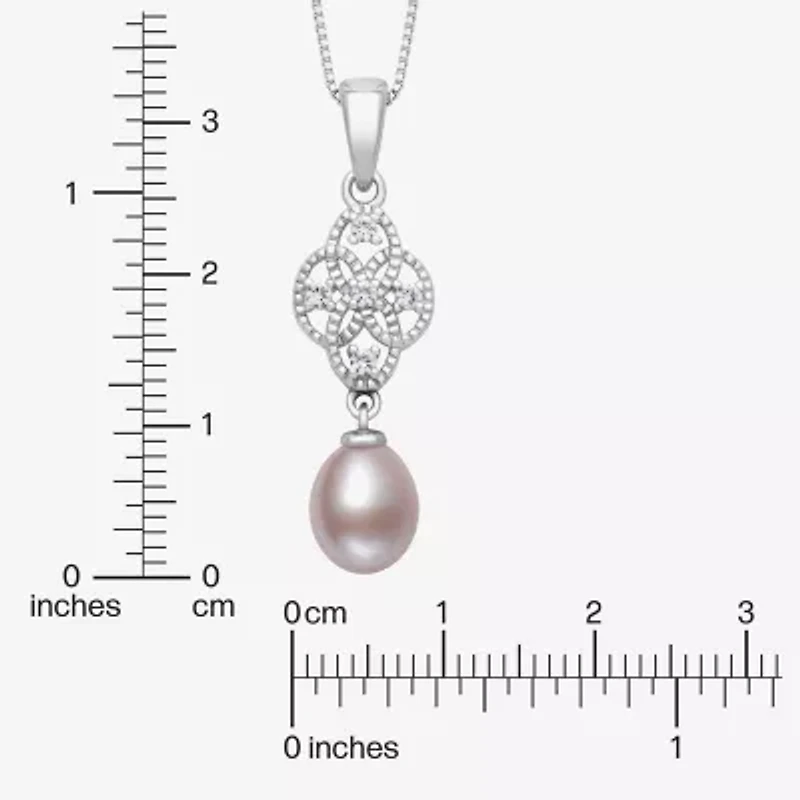 Limited Quantities! Womens Pink Cultured Freshwater Pearl Sterling Silver 18 Inch Pendant Necklace