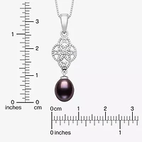 Limited Quantities! Womens Dyed Cultured Freshwater Pearl Sterling Silver 18 / Inch Pendant Necklace