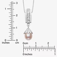 Limited Quantities! Womens Pink Cultured Freshwater Pearl Sterling Silver 18 Inch Pendant Necklace