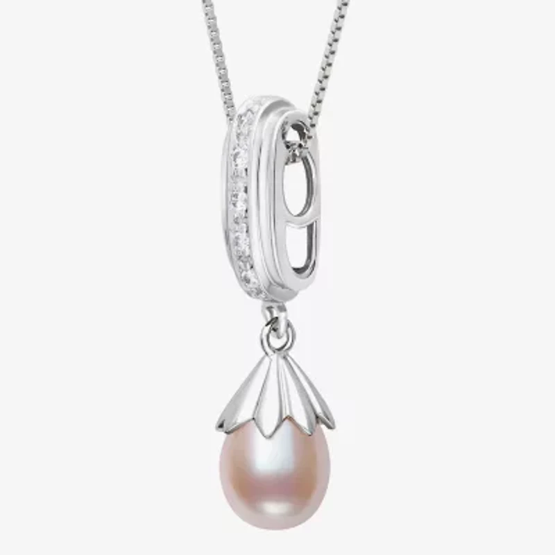 Limited Quantities! Womens Pink Cultured Freshwater Pearl Sterling Silver 18 Inch Pendant Necklace
