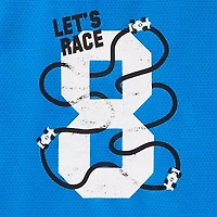 Okie Dokie Active Mesh Toddler & Little Boys Round Neck Short Sleeve Relaxed Fit Graphic T-Shirt