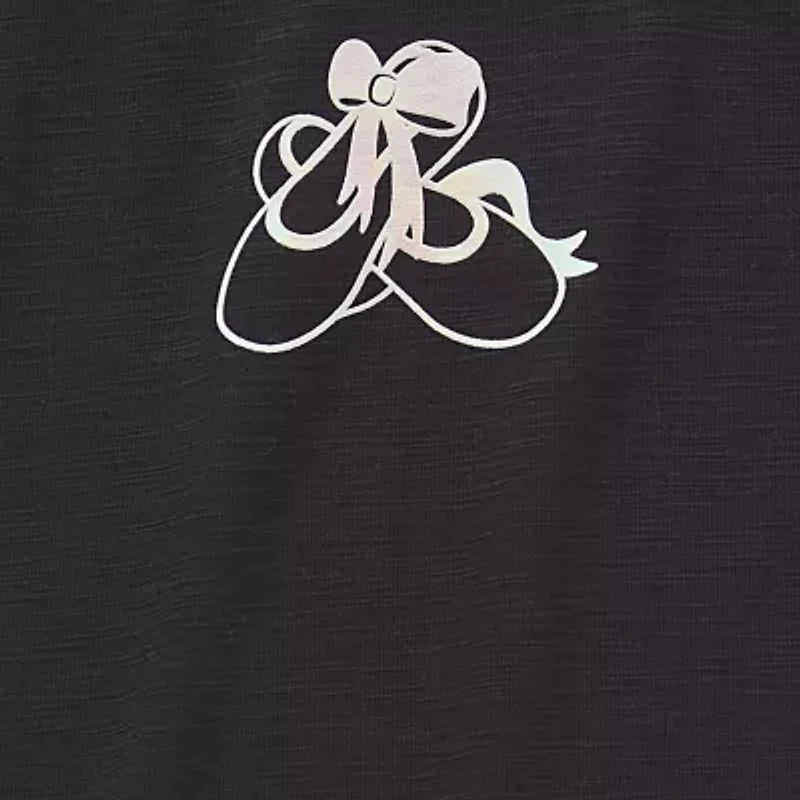 Okie Dokie Active Toddler Girls Round Neck Short Sleeve Adaptive Regular Fit Graphic T-Shirt