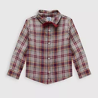 Little Lad Cardigan And Bowtie Toddler Boys 3-pc. Pant Set