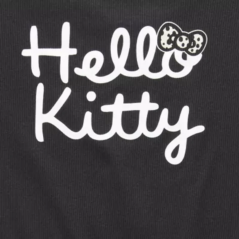 Little & Big Kid Girls Round Neck Short Sleeve Regular Fit Hello Kitty Graphic T-Shirt