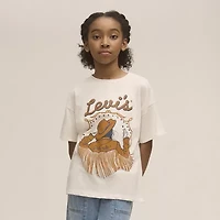 Levi's® Big Kid Girls Crew Neck Short Sleeve Oversized Graphic T-Shirt