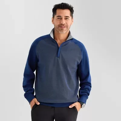 St. John's Bay Performance Mens Mock Neck Long Sleeve Quarter-Zip Pullover