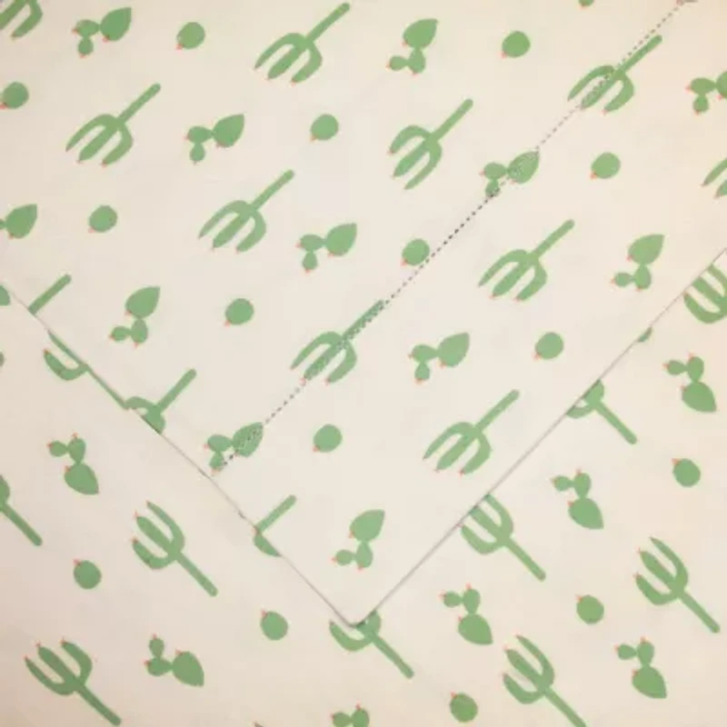 Pointehaven Velvet Feel Printed Cotton Duvet Cover Set