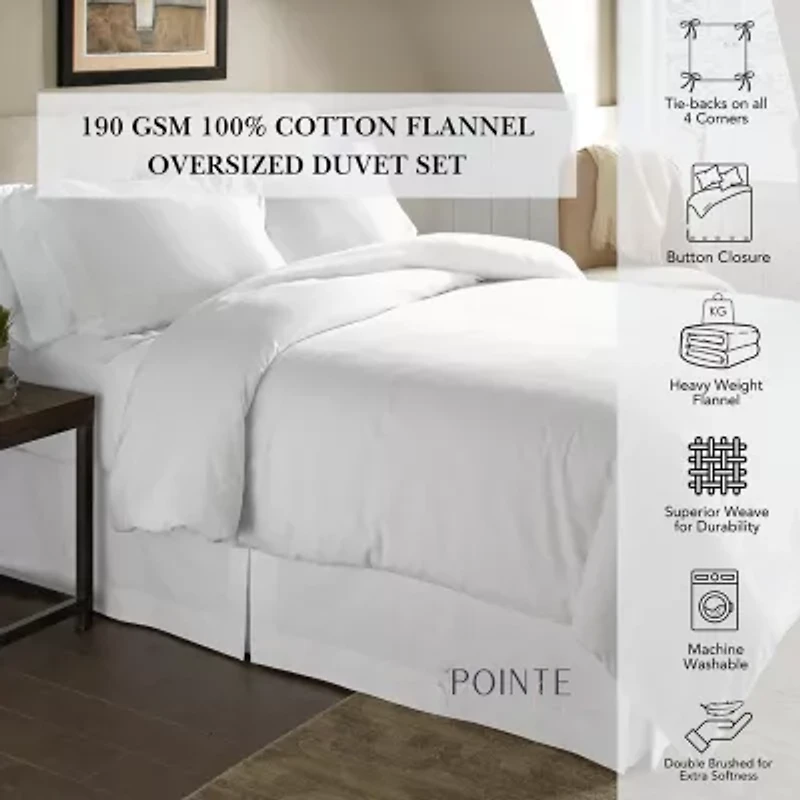 Pointehaven Soft Cotton Duvet Cover Set