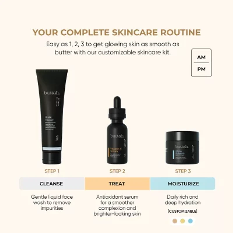Buttah Skin 3 Piece Skin Transforming Set With Oil Free Hylaluronic Gel