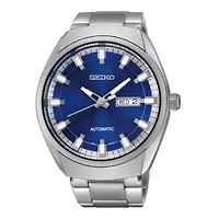 Seiko® Recraft Mens Stainless Steel Automatic Watch SNKN41