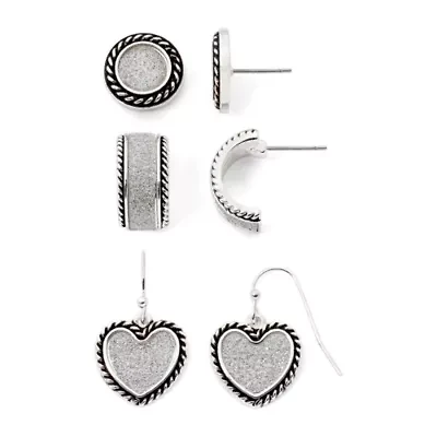 Mixit Womens Hypoallergenic 3 Pair Earring Set