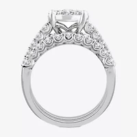 Round 2 CT.T.W. Natural Diamond Side Stone Bridal Set in 10K or 14K Gold