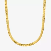 Steeltime Mens 18K Gold Over Stainless Steel Hypoallergenic 24 Inch Curb Chain Necklace