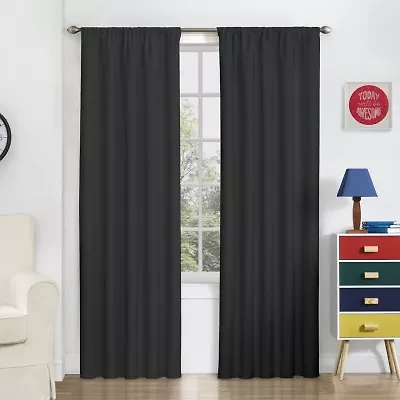 Eclipse Macklin Rod Pocket Energy Saving Blackout Single Curtain Panel