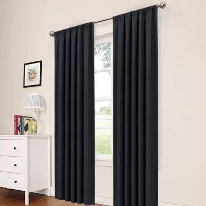 Eclipse Macklin Rod Pocket Energy Saving Blackout Single Curtain Panel