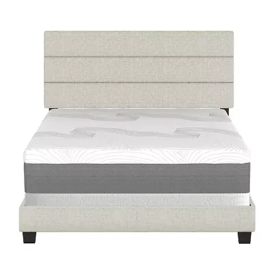 Raleigh Upholstered Wooden Platform Bed