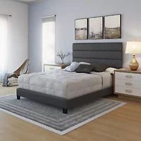 Parks Upholstered Wooden Platform Bed