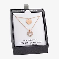 Sparkle Allure Womens Cubic Zirconia 16 Inch Strand Necklace