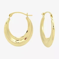 Womens 14K Gold 16.5mm Round Hoop Earrings