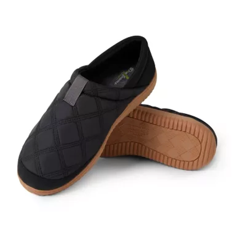 Dearfoams Mens Memory Foam Slip-On Slippers