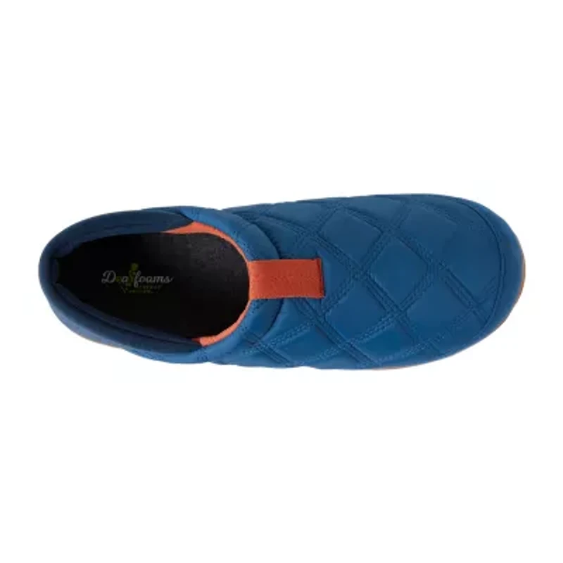 Dearfoams Mens Memory Foam Slip-On Slippers