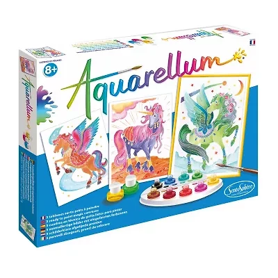 Sentosphere Usa Aquarellum Large - Unicorns & Pegasus Painting Kit