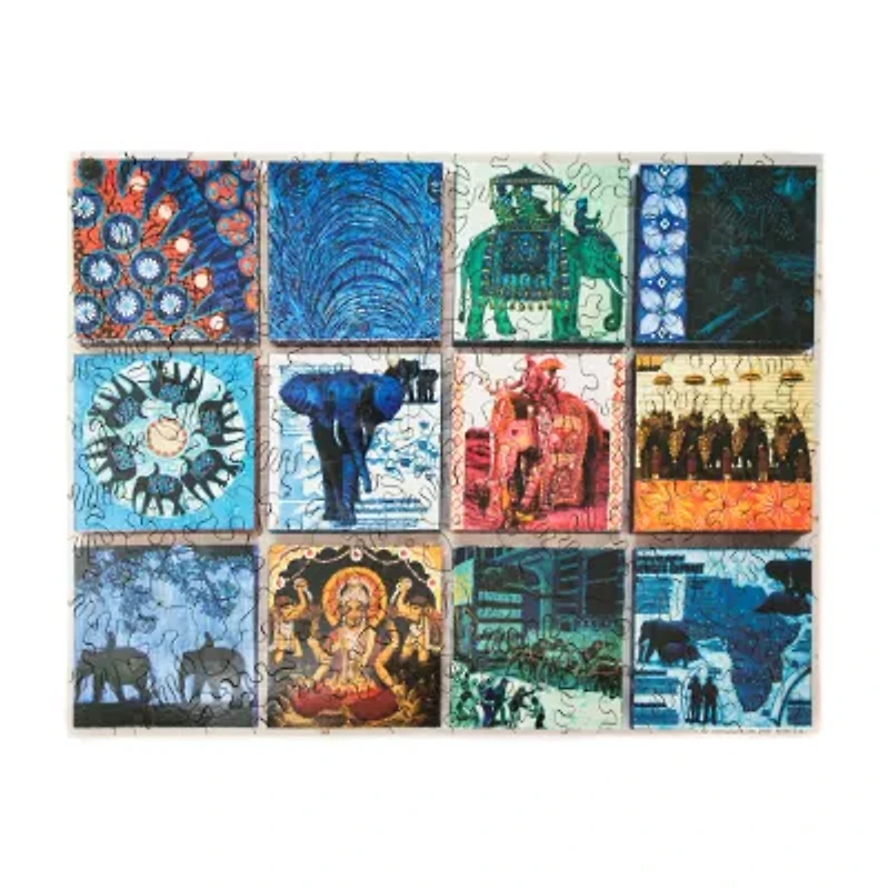 Areyougame.Com Wooden Set Elephant & Sprung 406 Pcs Puzzle