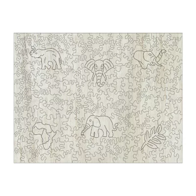 Areyougame.Com Wooden Set Elephant & Sprung 406 Pcs Puzzle